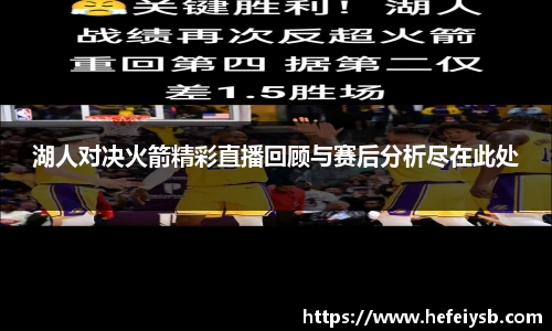 湖人对决火箭精彩直播回顾与赛后分析尽在此处